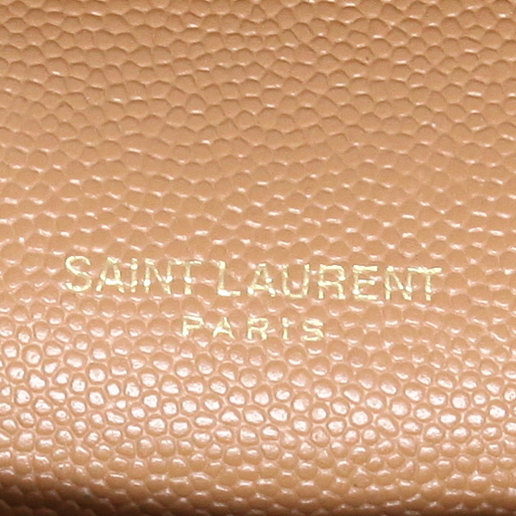 Borsa/pochette Saint Laurent  Enveloppe in pelle martellata e trapuntata beige - Detail D3