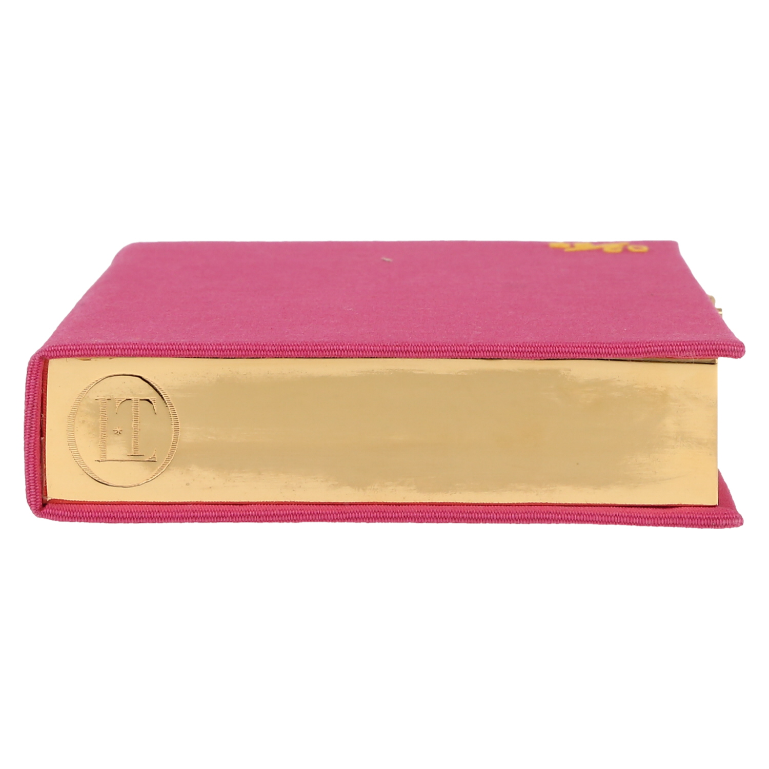 Olympia Le-Tan The Pop Rock Best songs 80s - 90s clutch  in pink canvas - Detail D1