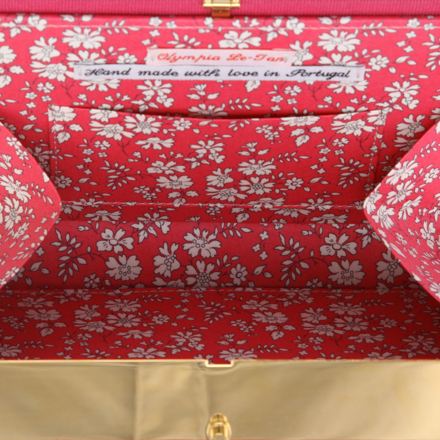 Olympia Le-Tan The Pop Rock Best songs 80s - 90s clutch  in pink canvas - Detail D2