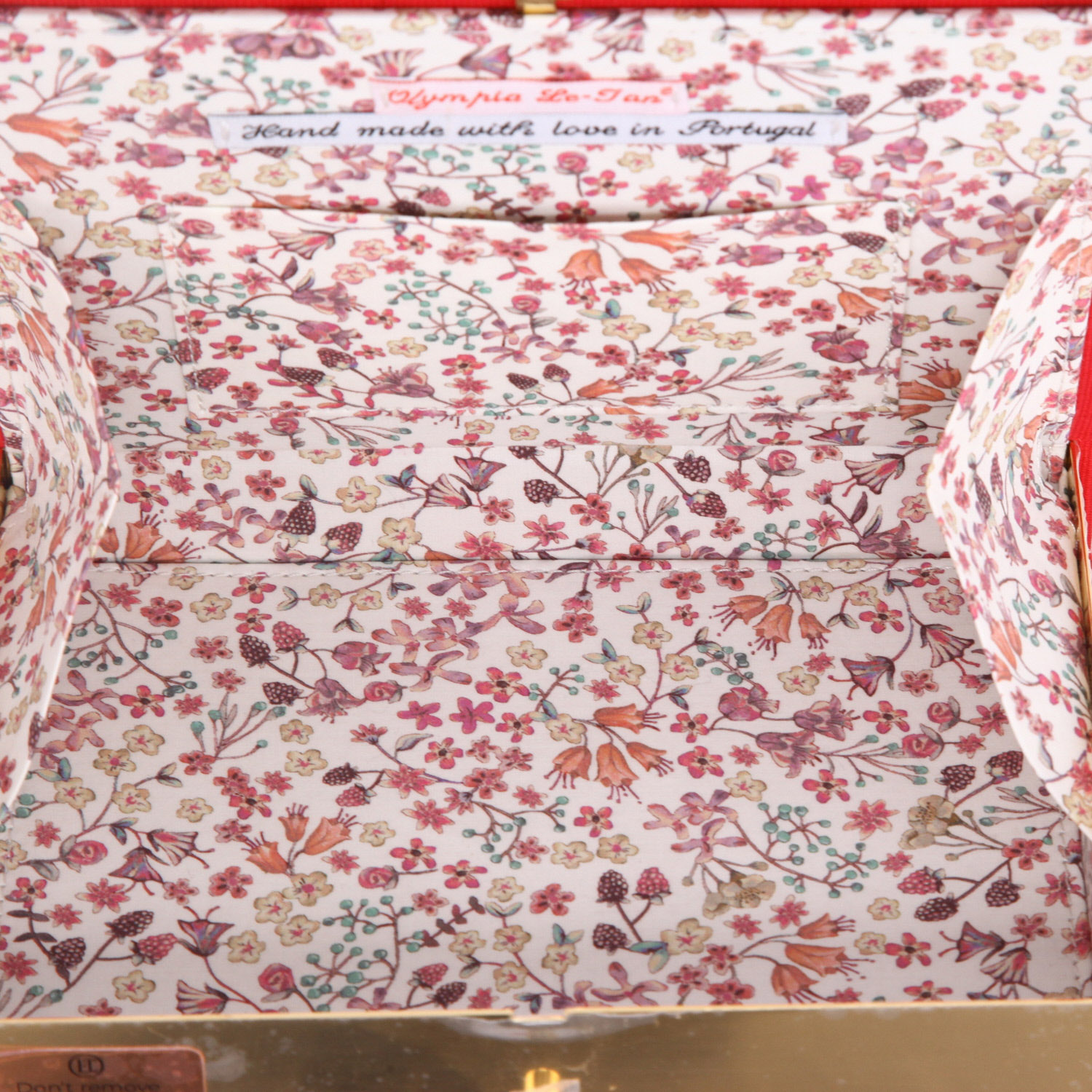 Olympia Le-Tan Giuseppe di Lampedusa Il Gattopardo clutch  in red canvas - Detail D2
