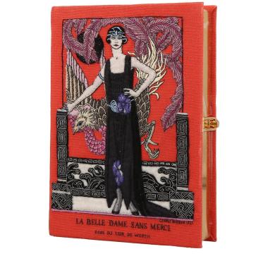 Bolso/bolsito Olympia Le-Tan George Barbier 1922 La Belle Dame sans merci en lona roja