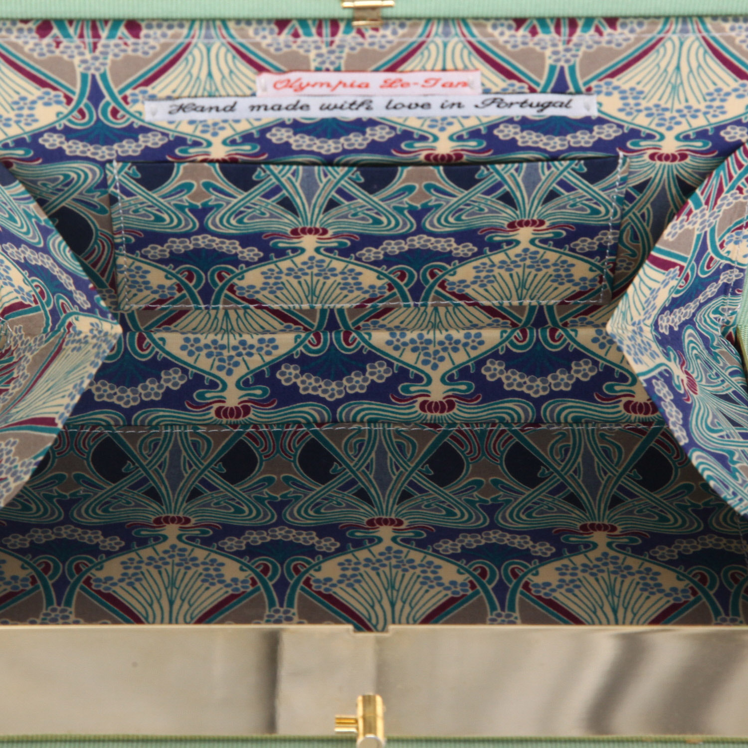 Bolso bandolera Olympia Le-Tan Stella Andromeda Pisces en lona verde - Detail D2