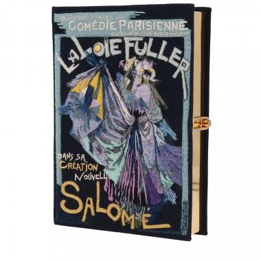 Pochette Olympia Le-Tan Comédie Parisienne La Loie Fuller dans sa création nouvelle Salomé en toile bleu-marine
