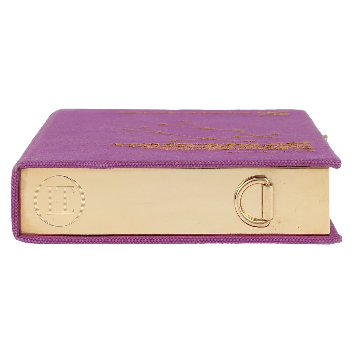 Minaudière Olympia Le-Tan Stella Andromeda Gemini en toile violette - Detail D1