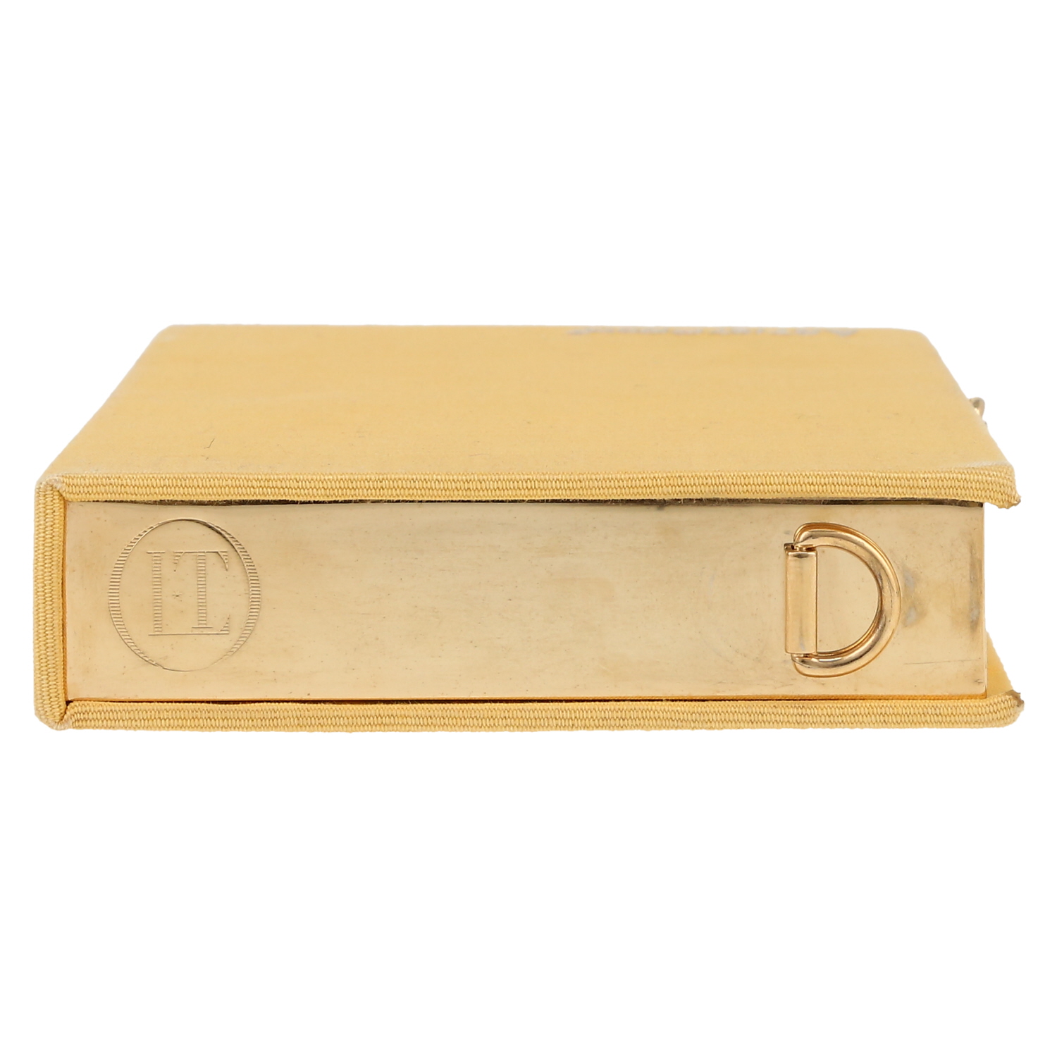 Olympia Le-Tan Braniff International Airways Brazil hand shoulder bag  in yellow canvas - Detail D1