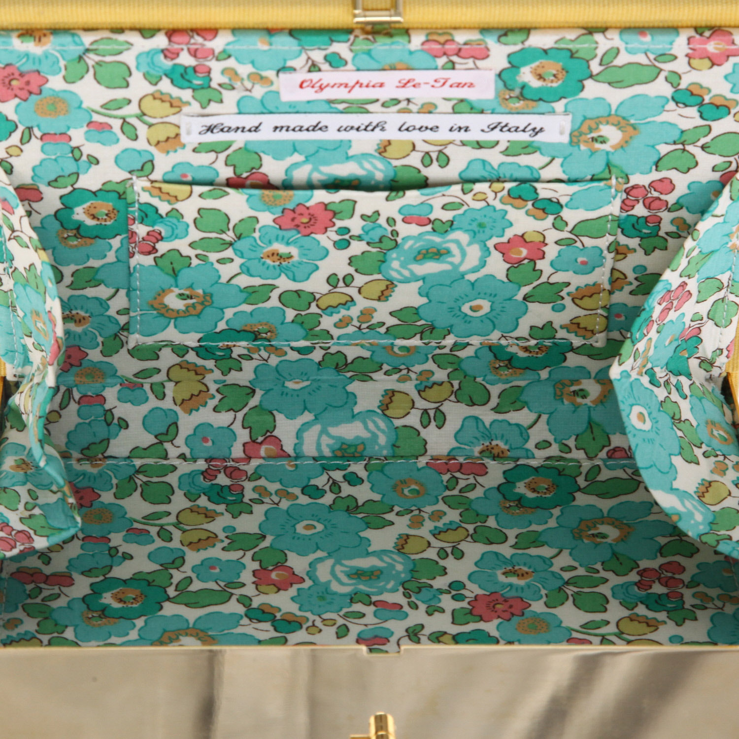 Bolso bandolera Olympia Le-Tan Braniff International Airways Brazil hand en lona amarilla - Detail D2