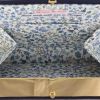 Olympia Le-Tan Dirty Martini clutch in navy blue canvas - Detail D2 thumbnail