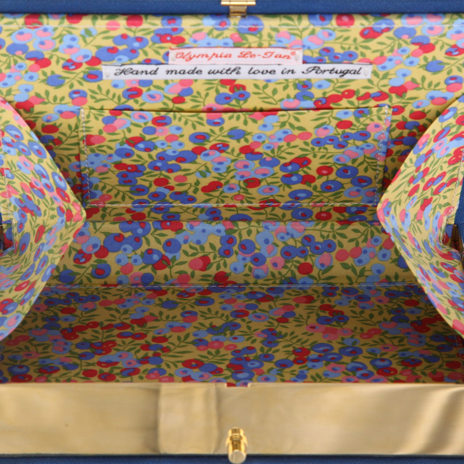 Minaudière Olympia Le-Tan Care Bears en toile bleue - Detail D2