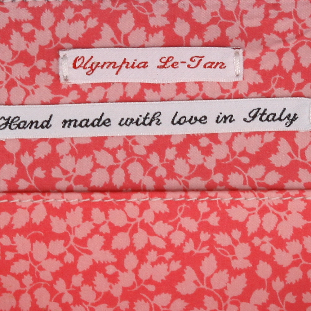 Bolso bandolera Olympia Le-Tan Jean-Michel Basquiat Crown en lona azul y cuero azul - Detail D3