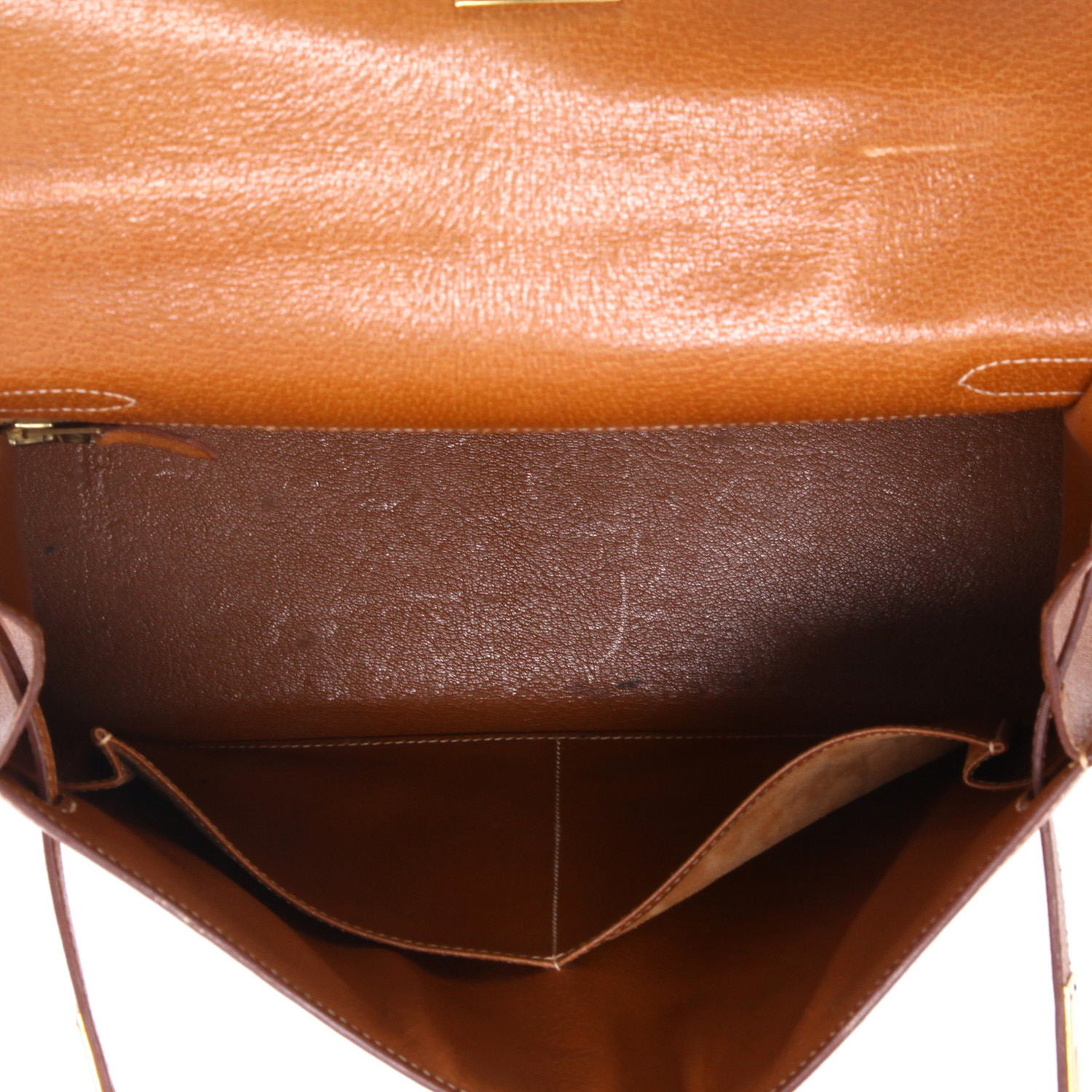 Sac à main Hermès  Kelly 32 cm en cuir de Pecari gold - Detail D3