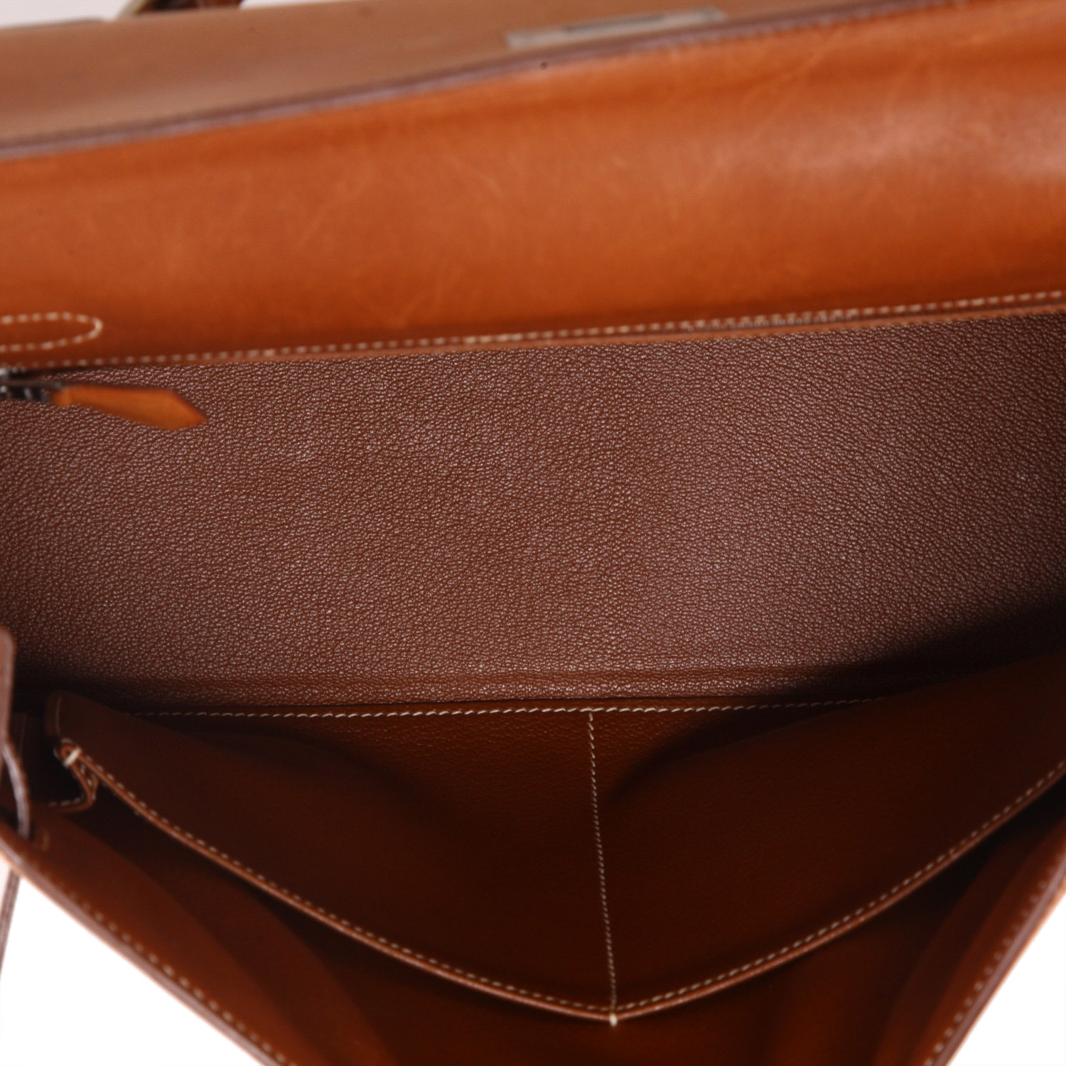 Borsa Hermès  Kelly 32 cm in pelle Barenia gold - Detail D3