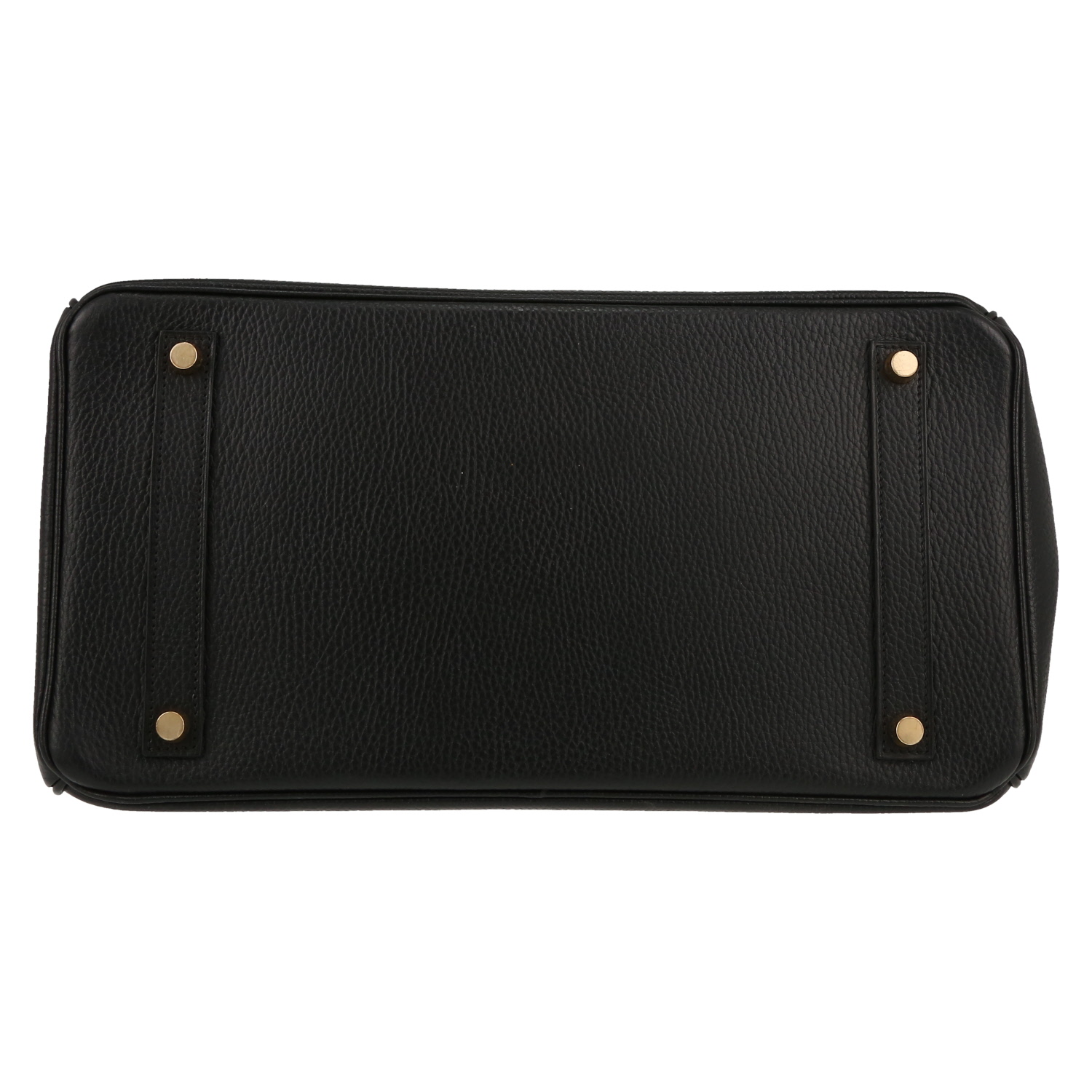 Bolso de mano Hermès  Birkin 35 cm en cuero Ardenne negro - Detail D1