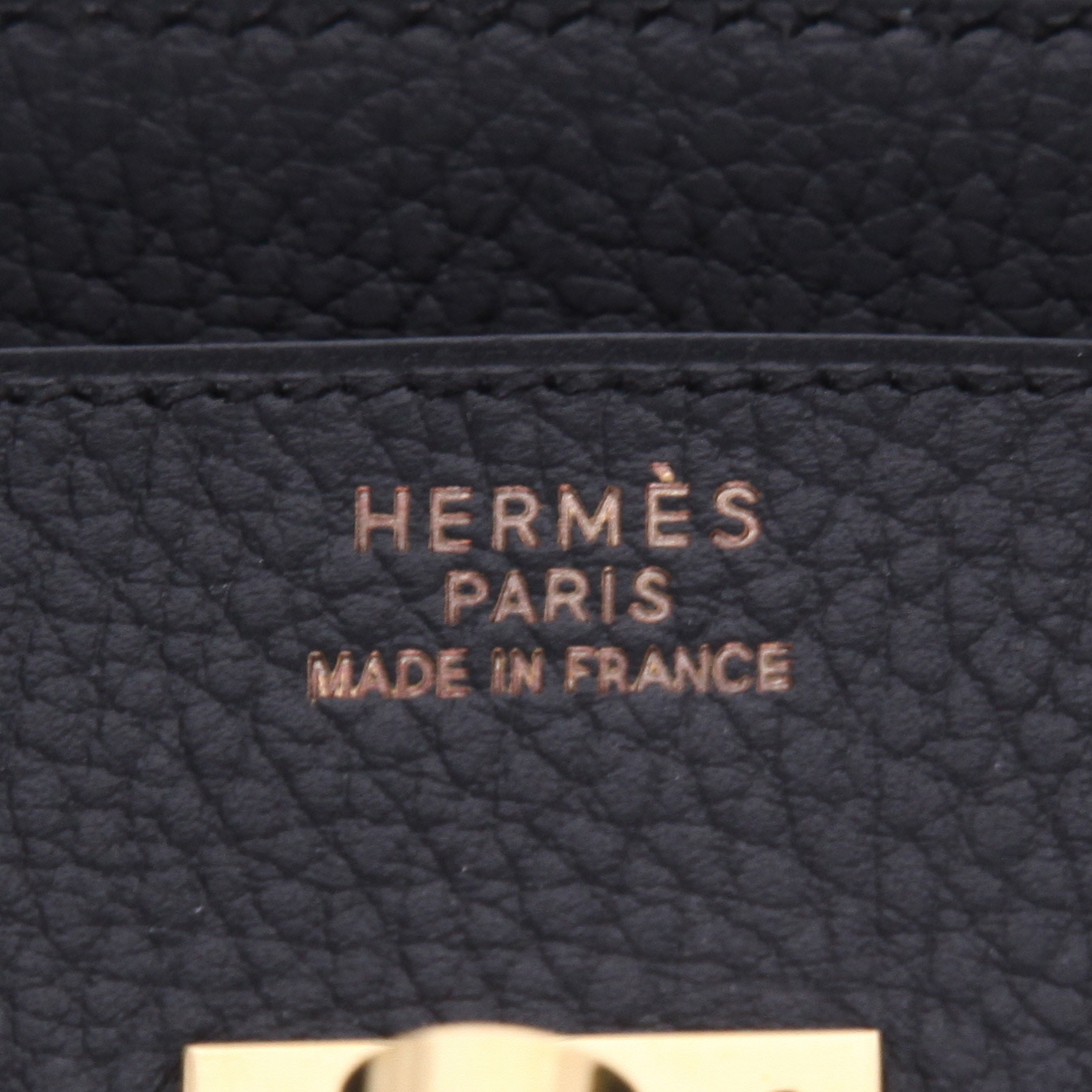 Borsa Hermès  Birkin 35 cm in pelle Ardenne nera - Detail D2