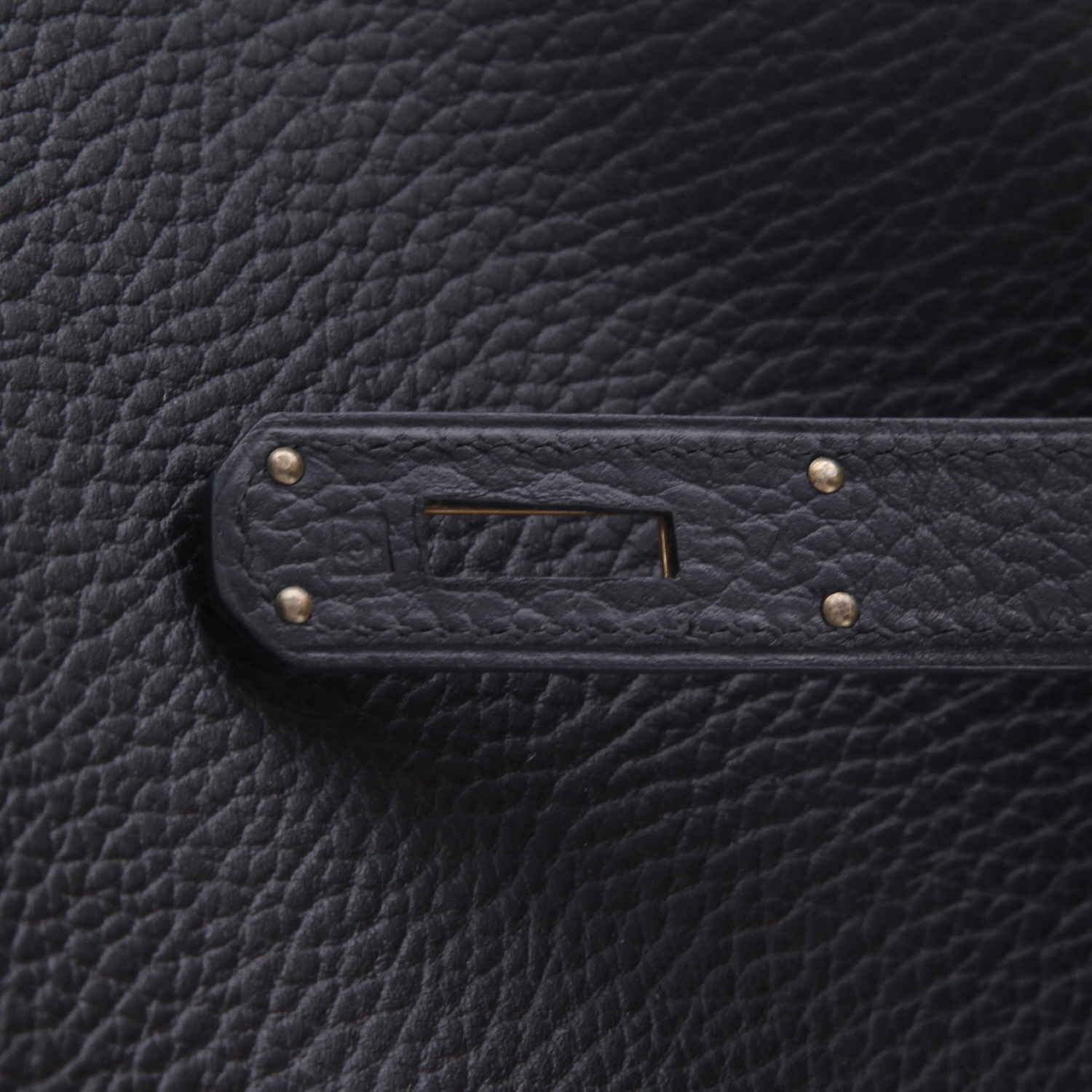 Borsa Hermès  Birkin 35 cm in pelle Ardenne nera - Detail D4