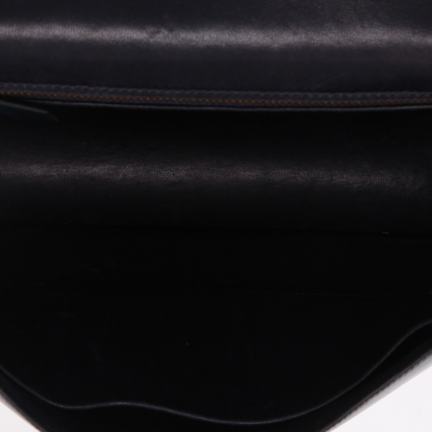 Sac à main Hermès  Constance en cuir box bleu-marine - Detail D3