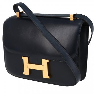 Borsa Hermès  Constance in pelle box blu marino