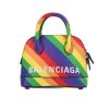 Balenciaga  Ville Top Handle mini  shoulder bag  in multicolor leather - 360 thumbnail