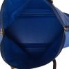 Bolso de mano Hermès  Bolide en cuero Courchevel azul real y cuero Courchevel marrón - Detail D3 thumbnail