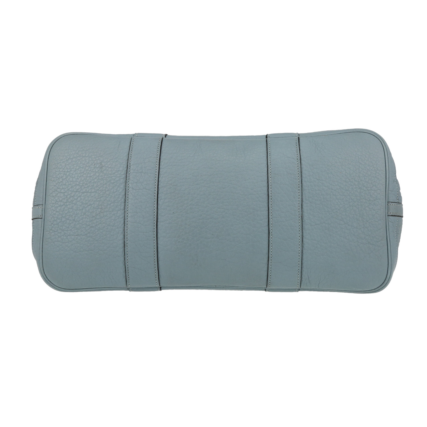 Sac cabas Hermès  Garden en cuir taurillon clémence Bleu Lin - Detail D1