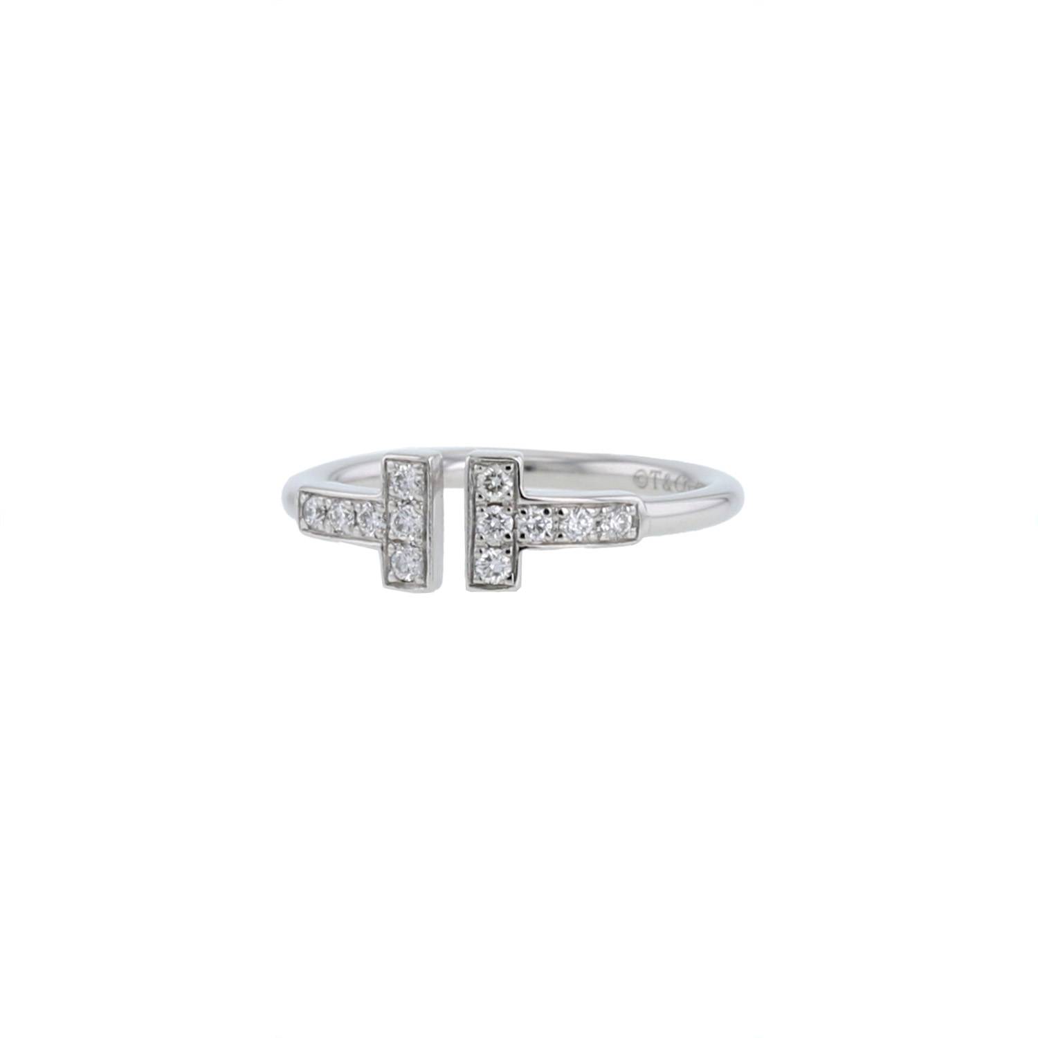 Tiffany t ring hot sale white gold