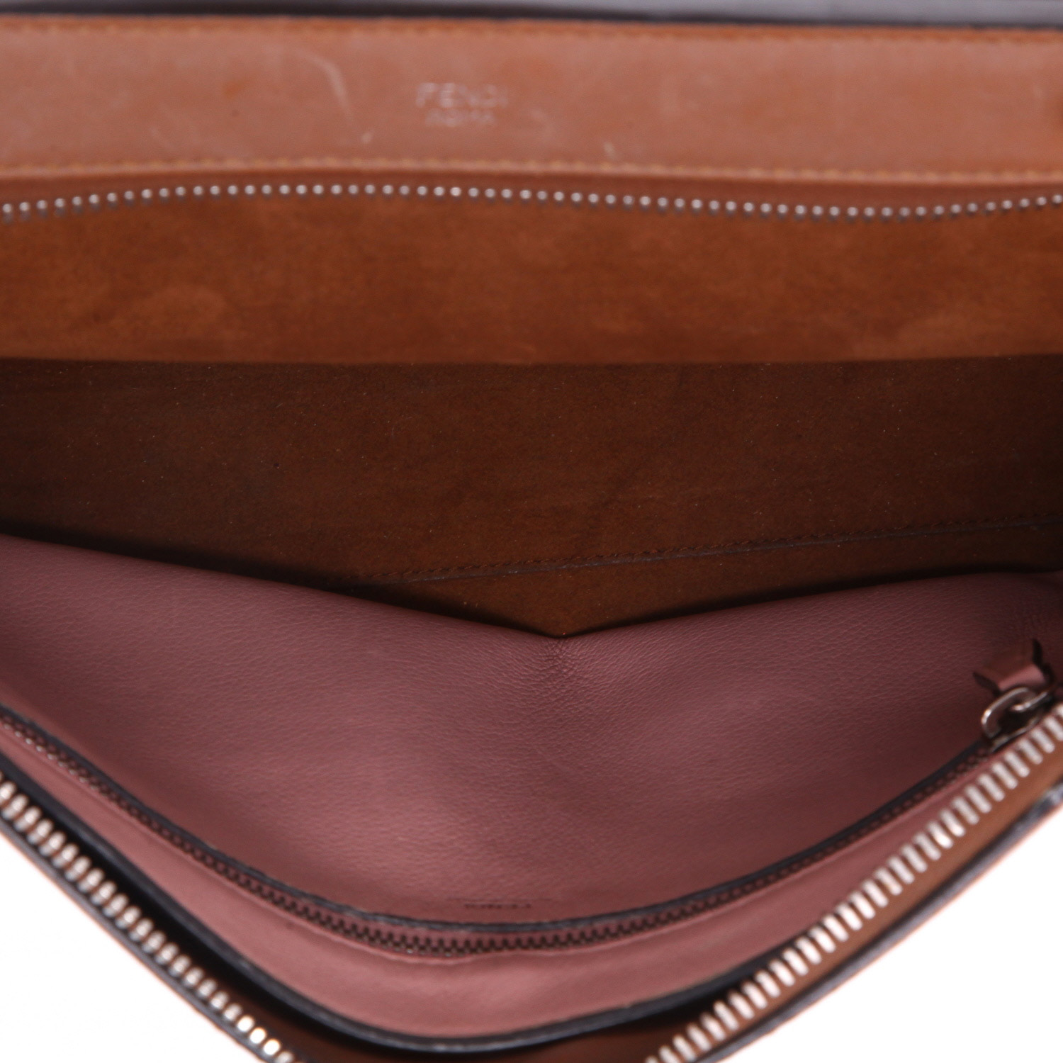 Borsa Fendi  Dotcom in pelle marrone - Detail D3