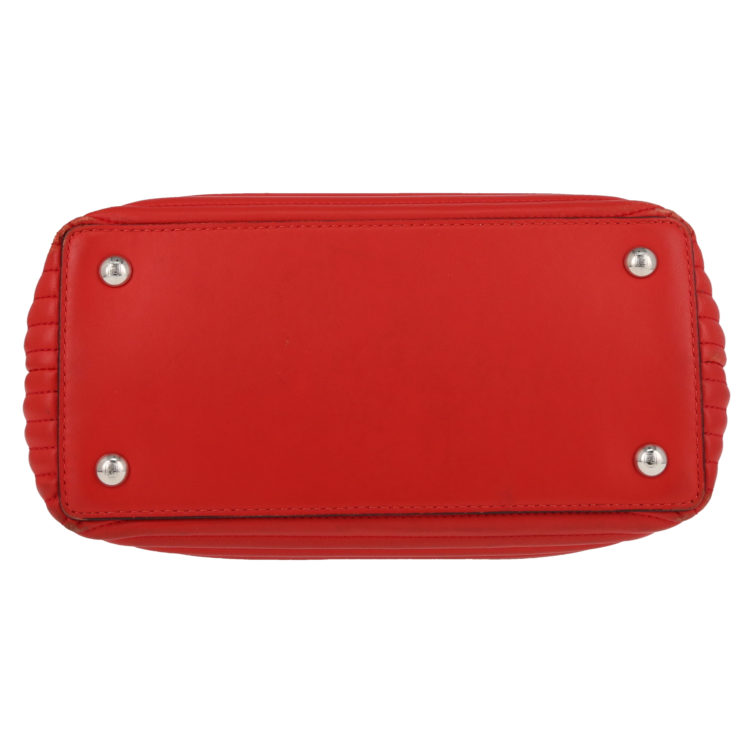 Fendi  Dotcom handbag  in red leather - Detail D1