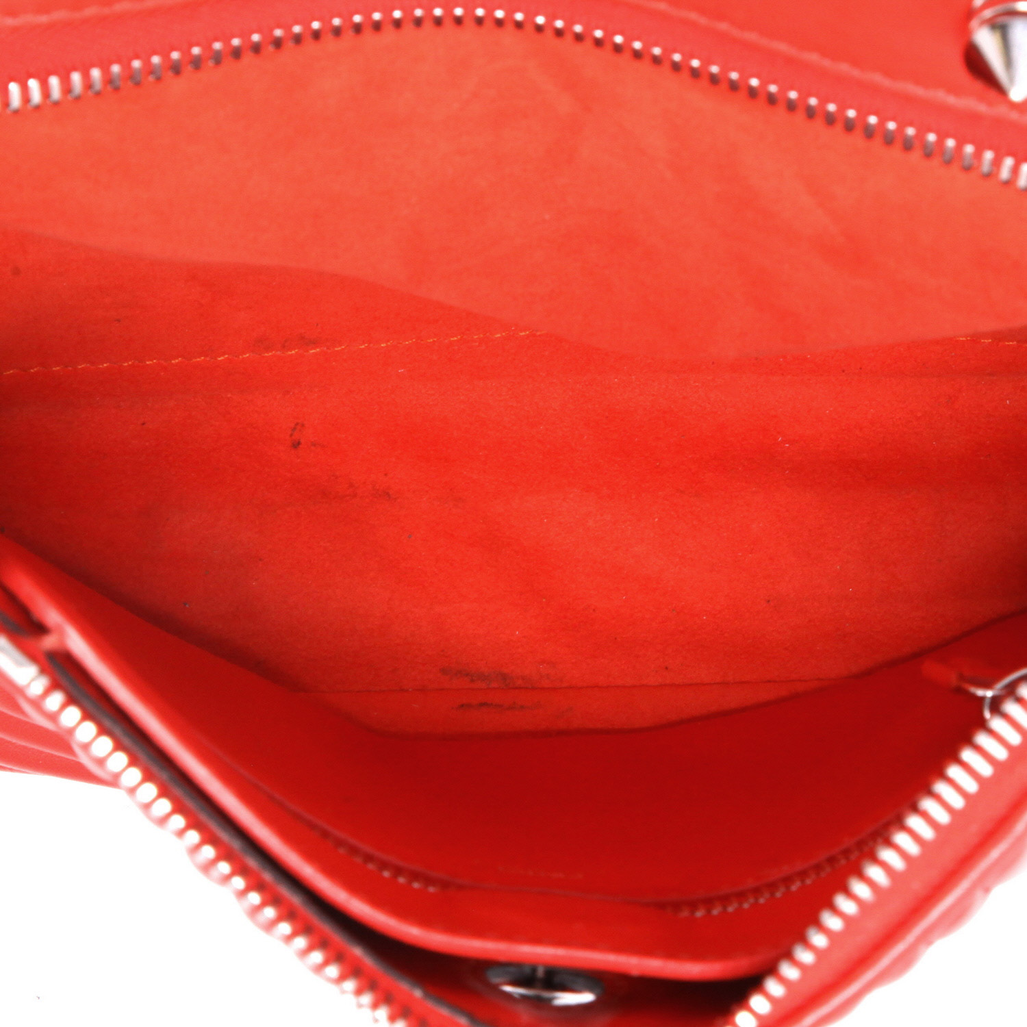 Bolso de mano Fendi  Dotcom en cuero rojo - Detail D3