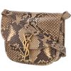 Bolso bandolera Saint Laurent  Kaia en piel de pitón beige - 00pp thumbnail