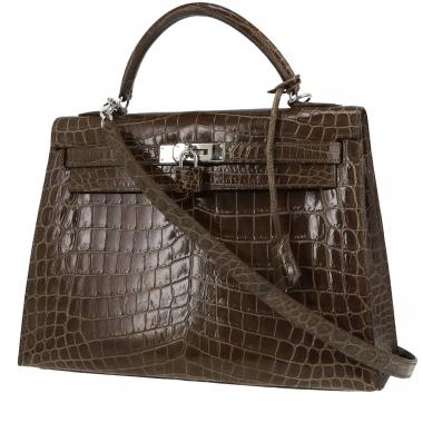 Hermes Men's Shadow Porosus Crocodile and Leather Limited Edition