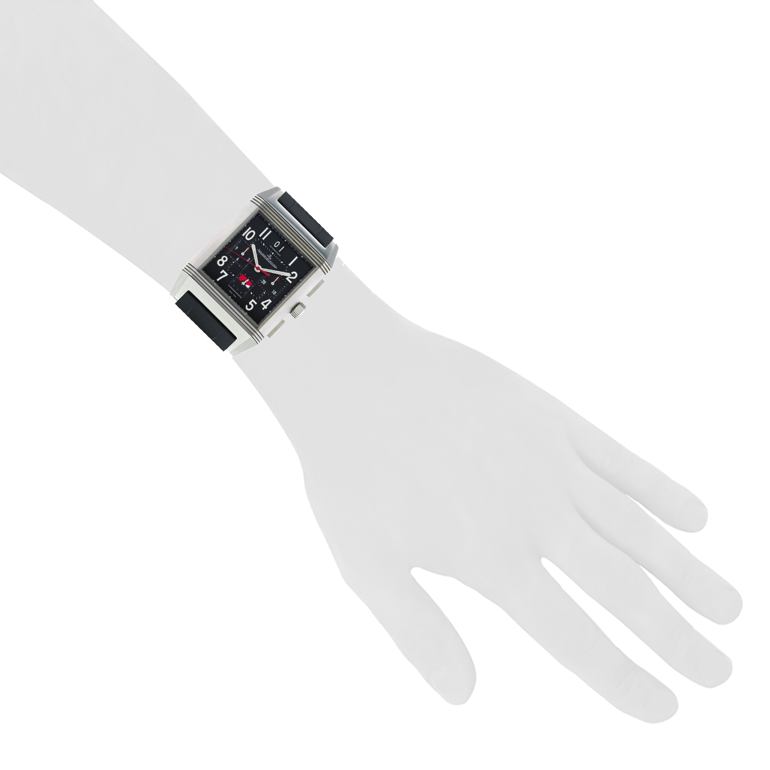 Montre Jaeger-LeCoultre Reverso Squadra Chronograph Gmt en titane Ref: Jaeger-LeCoultre - 231.T.50  Vers 2010 - Detail D1