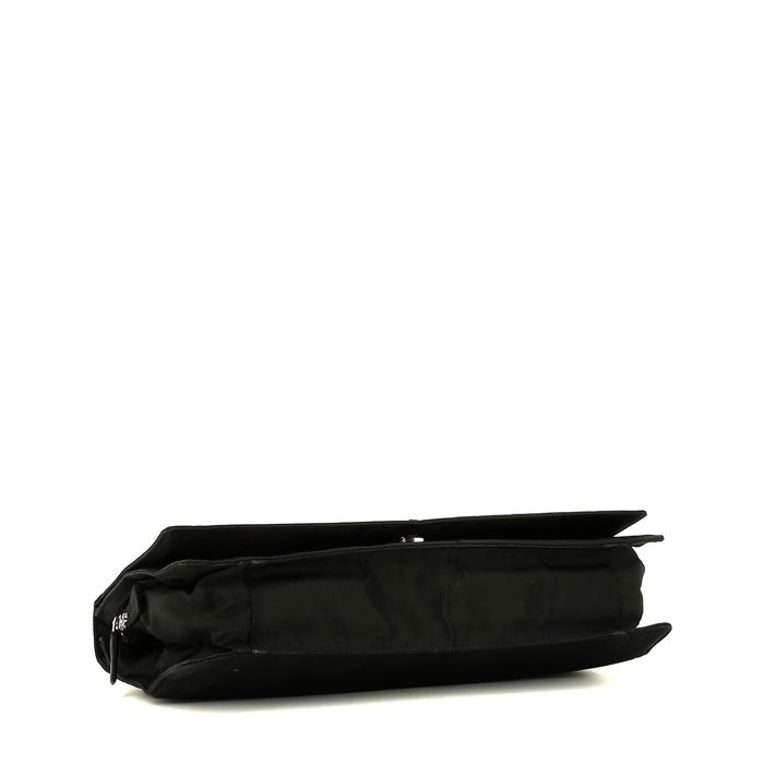 Prada   handbag  in black canvas - Detail D4