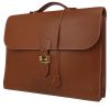 Hermès  Sac à dépêches briefcase  in gold Courchevel leather - 00pp thumbnail