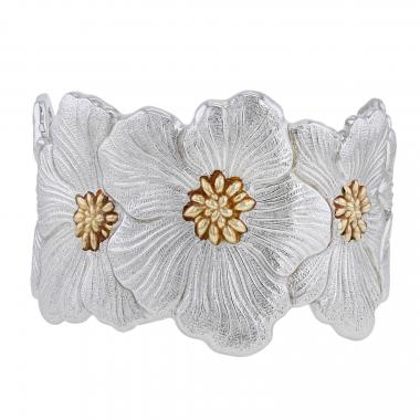 Buccellati Blossom Gardenia bracelet in silver and vermeil