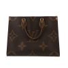 Shopping bag Louis Vuitton  Onthego in tela monogram bicolore marrone - 360 thumbnail