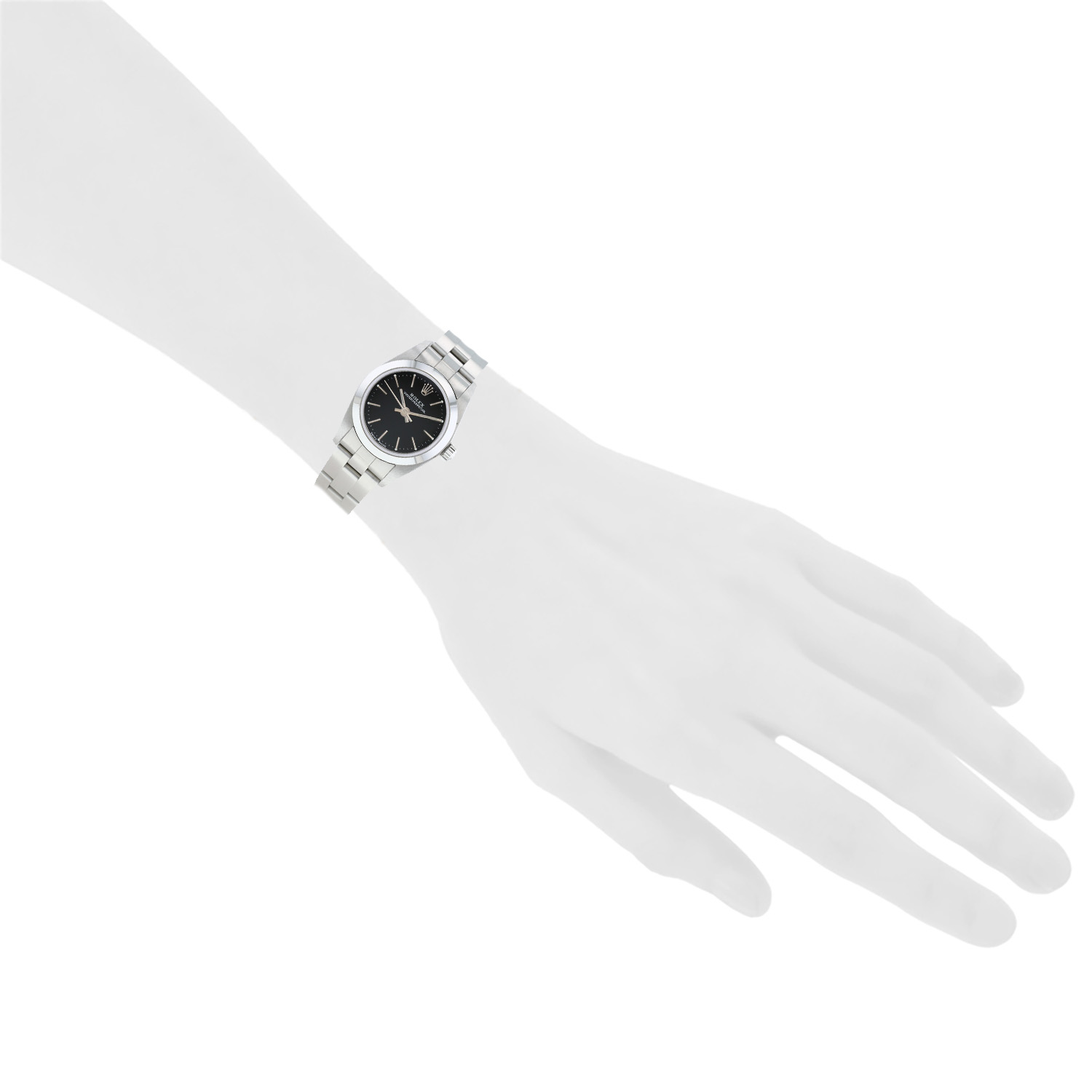 Rolex Lady Oyster Perpetual  in stainless steel Ref: Rolex - 76080  Circa 2001 - Detail D1