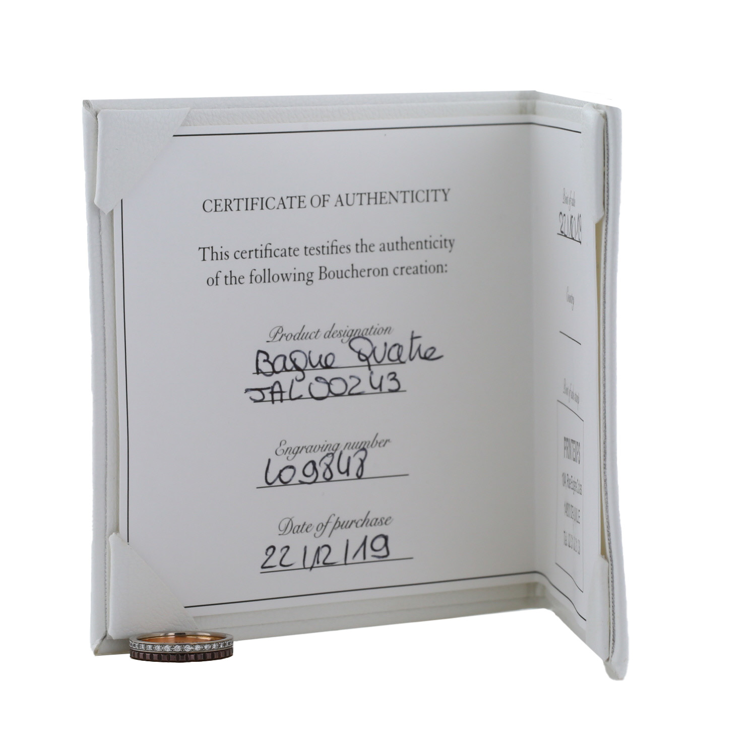 Alliance Boucheron Quatre Classique en or rose, or blanc diamants et PVD - Detail D2