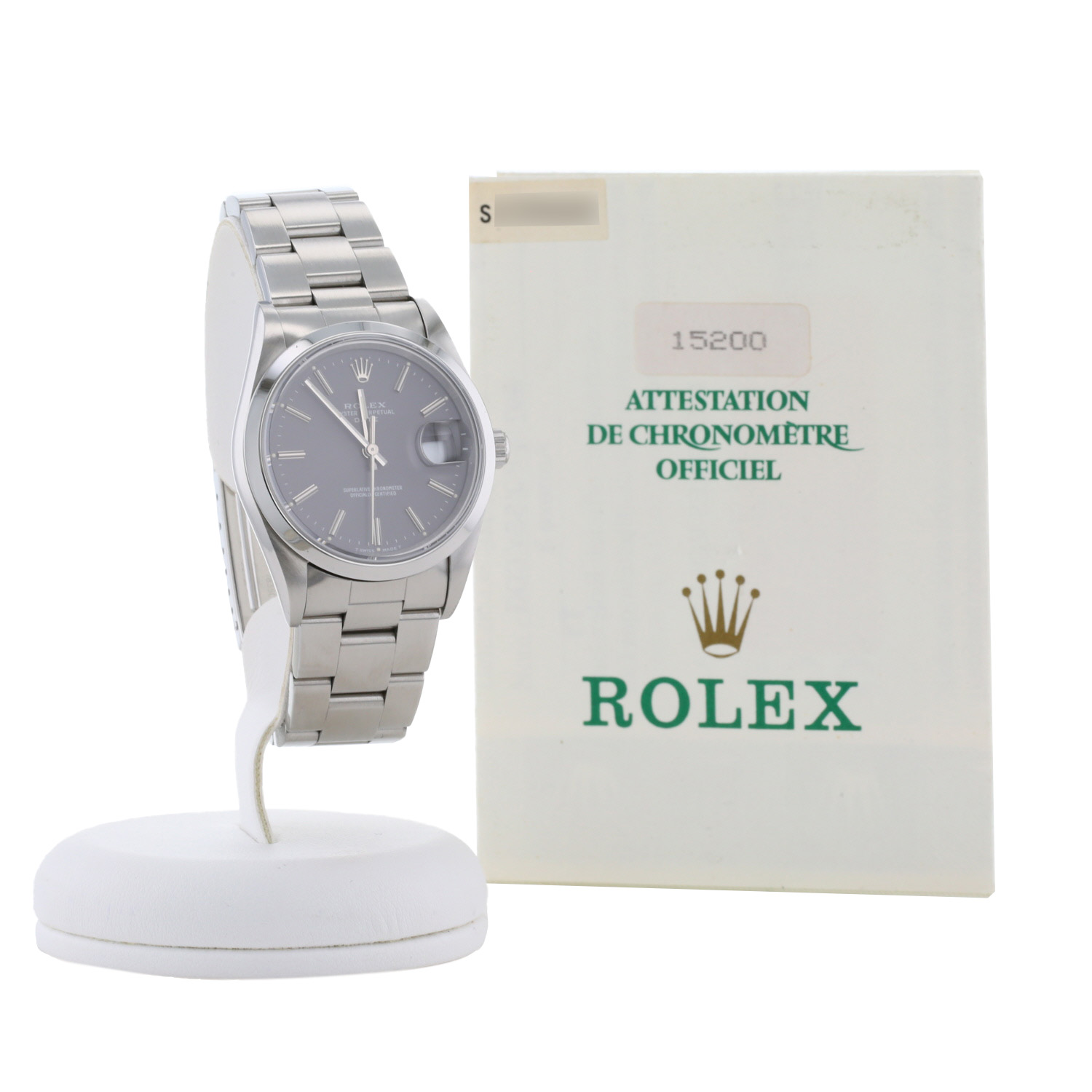 Montre Rolex Oyster Perpetual Date en acier Ref: Rolex - 15200  Vers 1993 - Detail D2