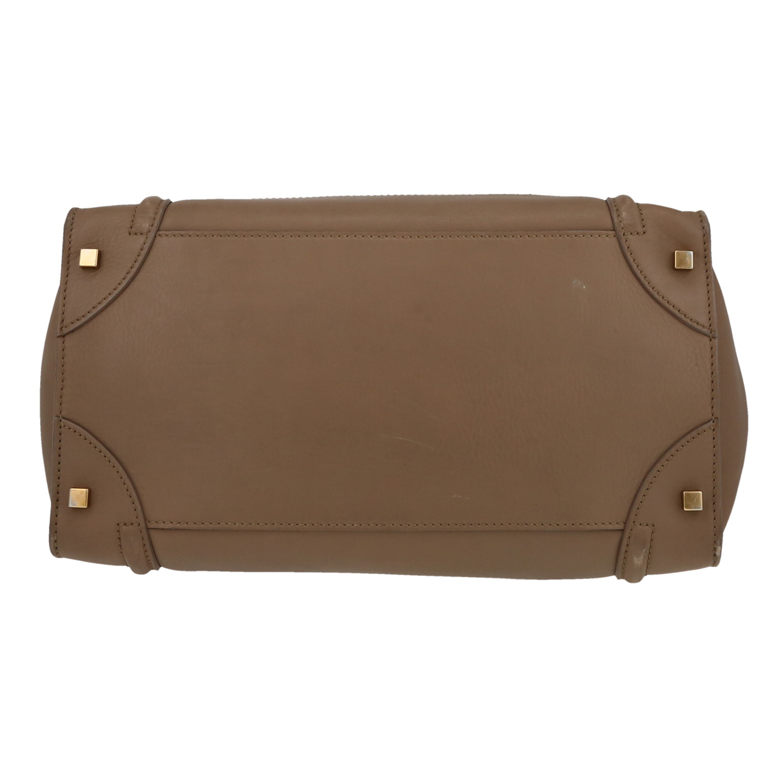 Borsa Celine  Luggage taglia XL  in pelle color talpa - Detail D1