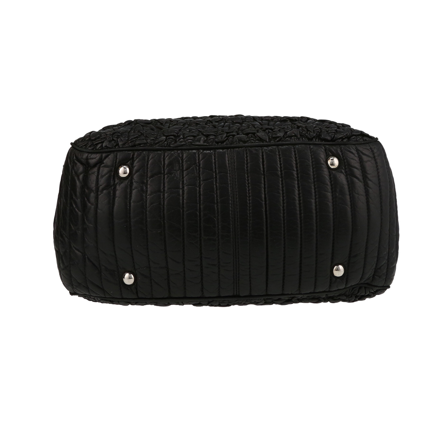 Sac cabas Chanel   en cuir matelassé noir - Detail D1