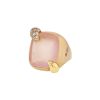 Pomellato Ritratto medium model ring in pink gold, quartz and diamonds - 00pp thumbnail