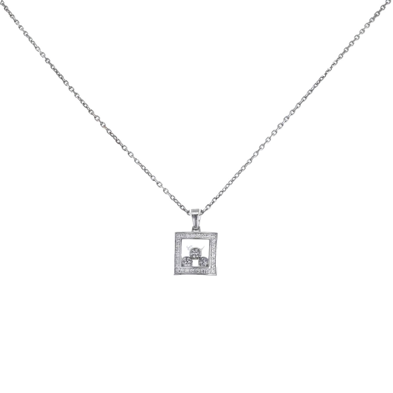 Chopard Happy Diamonds Necklace 18Kt White Gold 793929-1301 | LORO