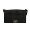 Bolso bandolera Chanel  Boy en cuero acolchado negro - 360 thumbnail