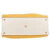 Fendi  Sunshine shopping bag  in yellow and white canvas  and white leather - Detail D1 thumbnail