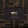 Fendi  Sunshine shopping bag  in yellow and white canvas  and white leather - Detail D2 thumbnail