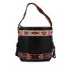 Dior   handbag  in black leather  and multicolor canvas - 360 thumbnail