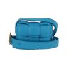 Bottega Veneta  Cassette shoulder bag  in blue intrecciato leather - 360 thumbnail