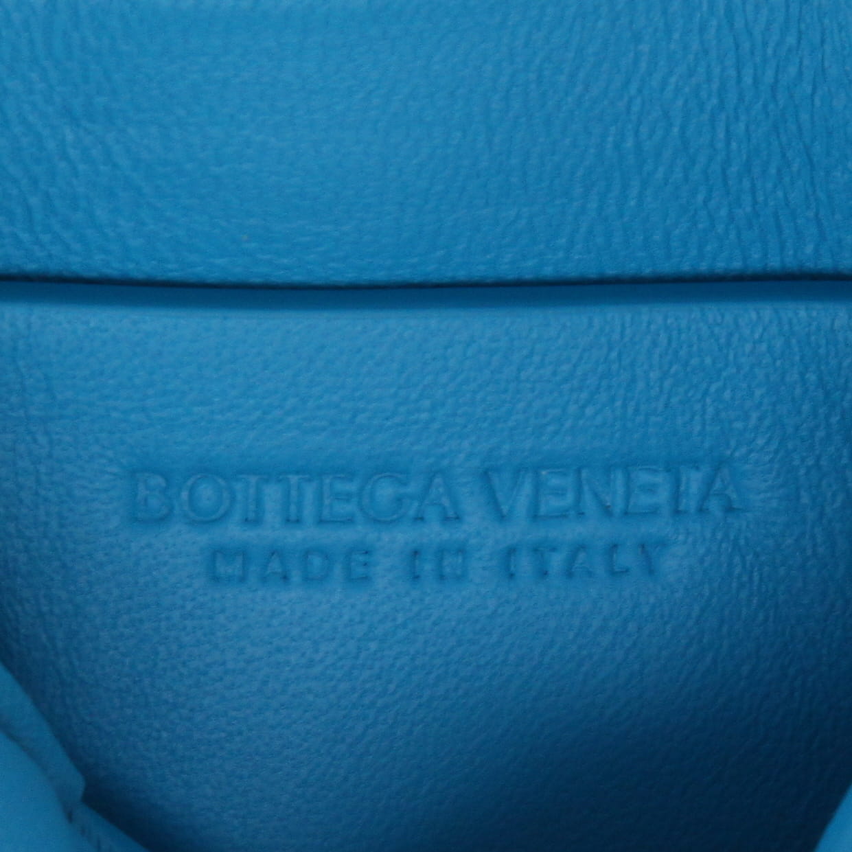 Borsa a tracolla Bottega Veneta  Cassette in pelle intrecciata blu - Detail D2