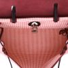 Hermès  Herbag bag worn on the shoulder or carried in the hand  in pink and white bicolor  canvas  and burgundy Hunter cowhide - Detail D3 thumbnail