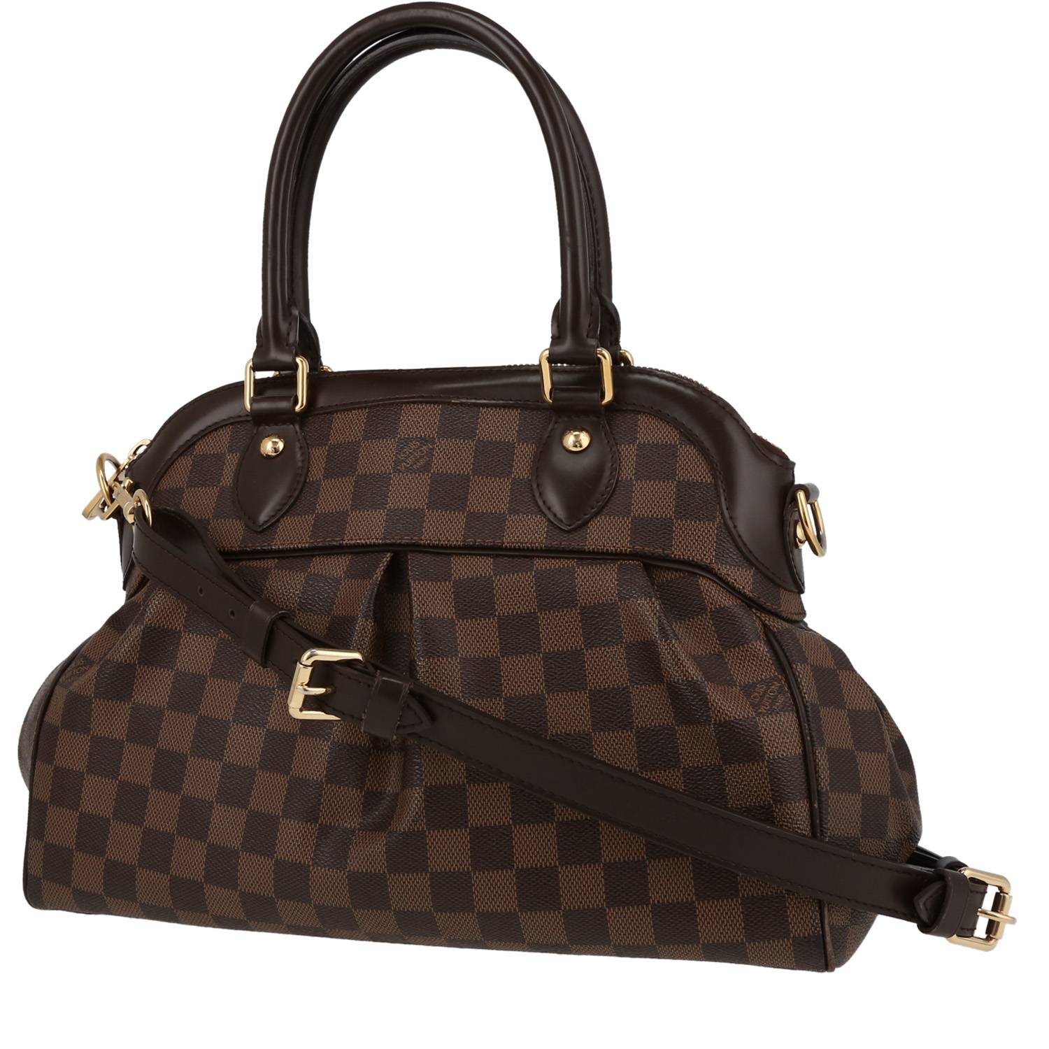 Louis Vuitton Trevi Handbag in Ebene Damier Canvas and Brown