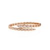 Hald-rigid Bulgari Serpenti Viper bracelet in pink gold and diamonds - 360 thumbnail